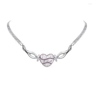 Hänge halsband goth stor hjärta choker halsband för kvinnor eleganta långkedjiga smycken