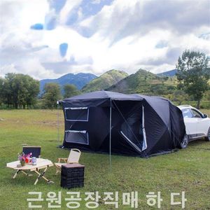 Tents And Shelters 4 6 8 Person Automatic Up Car Rear Extention Tent Self Driving Outdoor Camping Shelter SUV Beach Tarp Canopy Aw258h