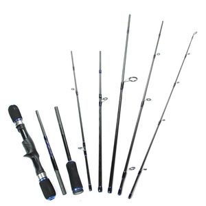 Vara de pesca de fibra de carbono, 8 seções, equipamento de pesca para viagens, vara giratória, vara da china para mosca, carpa, vara de pesca253r