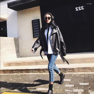 Women's Leather 2024 Luxury Fall Winter Motorcycle Genuine Jackets And Coats For Women