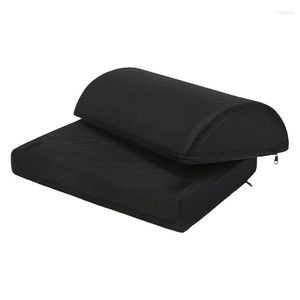 Travesseiro lentamente resiliente elástico algodão apoio para os pés para escritório em casa footstool espuma pedal antiderrapante sob o uso da mesa