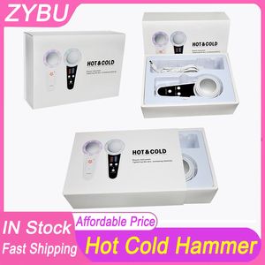 Hemanvändning Hot Cold Cryo Treatment EMS Hammer Ultrasonic Lead in Beauty Massager Skin Lyft Face Rejuvenation Anti Aging Wrinkle Removal Led Light Photon