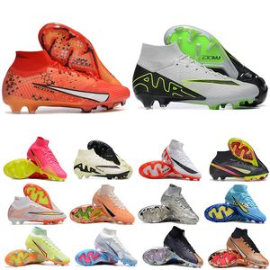 Scarpe Tacchetti Calcio Zoom Superfly 9 Ready Pack XXV IX Elite FG Bambini Uomo Mbappe Shadow Nero Chrome Hyper Royal XXV Metallic Argento Hyper Rosa CALCIO Boot