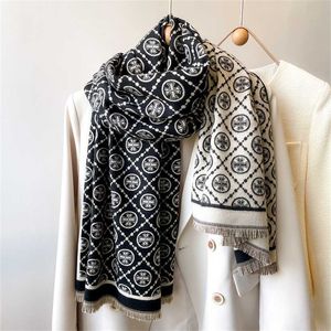 12% rabatt på Scarf Cashmere Scarf Geometric Pattern Chao Feel Letter High Grade sjal Dual användning Lång hals