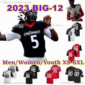 2023 Custom XS-6XL NCAA CINCINNATI BEARCATSフットボールジャージー5エモリージョーンズ1 Ahmadソース3デスショーンペース26 Myles Montgomery 22 Ryan Montgomery Ethan Wright Braden Smith