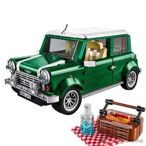 Blocos de construção de carro verde, compatível com aniversário, presente de natal, modelo de automóvel, brinquedos r230911