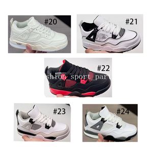 Dzieci 4 buty Toddler 4s Children Chłopcy Koszykówka Czarna średnia sneaker projektant Chicago Blue Treners Bude Kid Młodzież