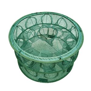 5-21 Holes Automatic Folding Fishing Net Shrimp Cage Nylon Foldable Crab Fish Trap Cast Network Accessories218W