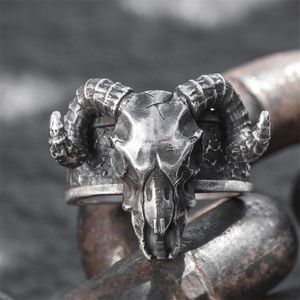 Wedding Rings Vintage Retro Punk Skull Devil Horn Rings for Men Women Couples Personality Party Hip Hop Claw Ring Jewelry Men Courage 230909