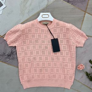 Italiensk helt ny designer kvinnor t-shirt high-end genomskinlig spets sexig lyx mode 3 färg 2f brev grafiska flickor kvinnlig topp kortärmad skjorta -t2717