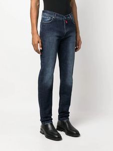 Calça jeans masculina kiton, calça jeans de perna reta com lavagem escura, primavera outono, calça comprida para homens, novo estilo, calça jeans amaciante