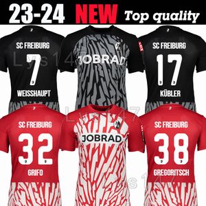 23 24 GRIFO SC Freiburg camisas de futebol casa fora KYEREH WEISSHAUPT GINTER KEITEL 2023 2024 GREGORITSCH HOLER KUBLER EGGESTEIN FAN VERSÃO jersey camisas de futebol top