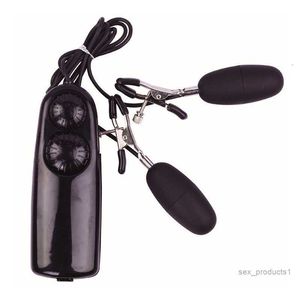 Elektryczny wibrator masażowy żeński klip sutkowy jaja podwójne jajka wstrząsają, aby stymulować masaż klatki piersiowej zabawki seksualne wibrator