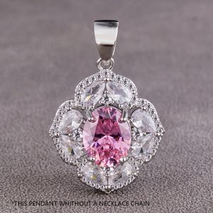 ローズルビーダイヤモンドネックレスフェアリーネックレスチェーンガールフレンドの華やかな宝石用のペンダントジュエリー