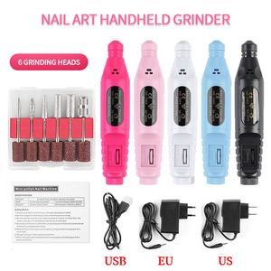 Nail Manicure Set Linmanda Plast Portable Drill Machine Electric Milling Cutter Kit Professional Tool Accessories 230911