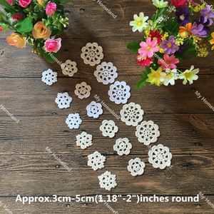Corredor de mesa super mini doilies 18 peças algodão feito à mão crochê copo tapete almofada motivos vintage 3-5cm branco bege