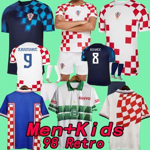 Kroatien 22 Soccer Jerseys Men Kids Kit Women Fans version 23 Modric Majer Croatie 2023 2024 Gvardiol Kovacic Saker Retro 1997 1998 2002 Croacia Football Shirts T T