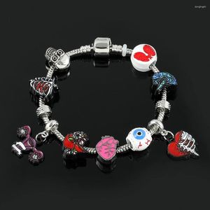 Charm Bracelets Funny Human Organs Pendant Bracelet Creative Charms Beads Bangles For Student Graduation Jewelry Accessories