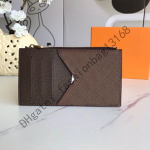 003 Toppkvalitet Män klassiska avslappnade kreditkortshållare Cowhide Leather Ultra Slim Wallet Packet Bag For Mans Women ffewe289j