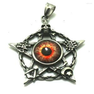 Pendentif Colliers Cool Orange Stone 316L Étoile en acier inoxydable Idéal ou cadeau pour un ami