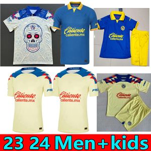 23/24 S-4XL Liga MX Club America Soccer Jerseys R.Martinez 2203 2024 D.Valdes Pedro B.rodriguez Fidalgo Shirt A.ZendeJrs Henry F.Vinas Football Uniform Men Kids Kit Set Set