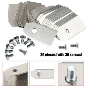 Tool Parts 30PCS Stainless steel Lawn Mower Cutting Blades W Screw Kit Replacement For Gardena Robotic Lawnmower Repair 221111195E