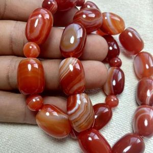 Bangle Silk Red Agate Bracelet Bucket Pearl Road Pass Ethnic Style Men's Universal