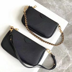 Designväska axelpåsar handväskor läderkoppling för kvinnor präglad handväska dicky0750 modekedja purses lady crossbody handbag clamshell mini messenger väska