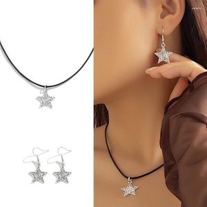 Necklace Earrings Set Gold Pendant Fashion Jewelry For Women Spirals Starfish