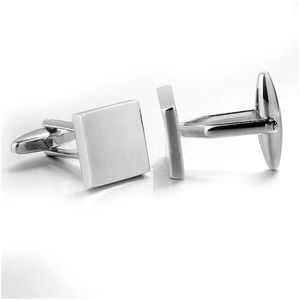 Abotoaduras Rec Em Forma Geométrica Quadrada Abotoaduras Frenchcufflink Para Camisa Casamento Pais Dia Presentes Drop Delivery Jóias Gravata Fechos Dhqgt