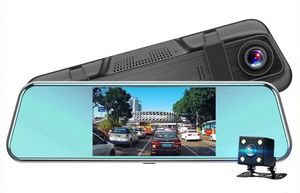 5.5 inç ayna araba DVR dokunmatik ekran çizgi kam HD 1080 Sürücü Video Kaydedici Dikizli Çift Lens Dashcam Ön Arka Çizgi Kamera V6