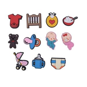 Shoe Parts Accessories Cute Cartoon Character Pvc Baby Charms Shoes Clog Jibz Fit Wristband Buttons Garden Decorations Gift Drop Deliv Dh87P