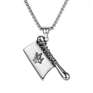 Pendant Necklaces Stainless Steel Vintage Kitchen Knife Necklace Jewelry Gift For Men With Chain