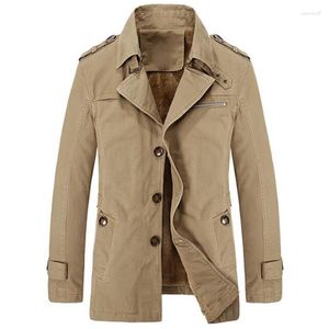Men's Trench Coats Winter Coat Designer Thick Warm Casual Cotton Slim Fit Windbreaker Jacket Male Pure Color Long Jackets Casaco Masculino