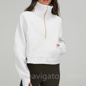 LL-043 Hoodies träning fitness bär kvinnor yoga outfit sportkläder yttre korta jackor utomhuskläder casual vuxen som kör långa s314s