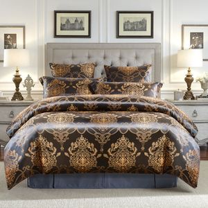 Bettwäsche-Sets Luxus-Jacquard-Bettwäsche-Set King-Size-Bettbezug Bett Euro-Quilts Einzel-Doppel-Heimtextil-Bettbezug Hohe Qualität für Erwachsene 230909
