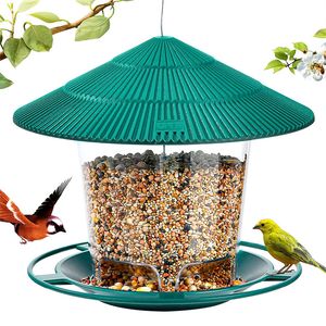 Garden Decorations Waterproof Gazebo Hanging Wild Bird Feeder Outdoor Container med Hang Rope Feed House Type Decor 230909