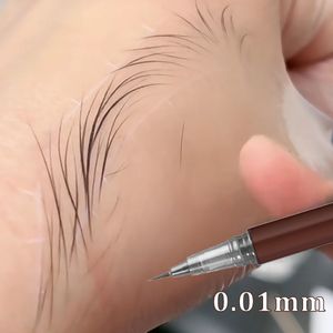 Eyebrow Enhancers 12PCS Waterproof Liquid Pencil Easy To Color Sweatproof Pen 001MM Ultra Thin Head Eye Makeup Cosmetic 230911