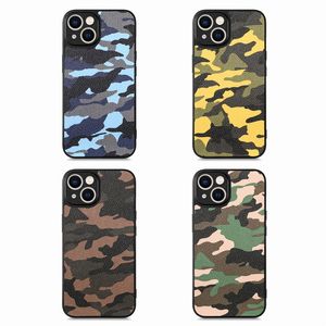 Камуфляжные чехлы из искусственной кожи для Iphone 15 Plus 14 Pro Max 13 12 11 XR XS X 8 6 7 Iphone15 Army Military Camo Жесткий ПК Пластик Мягкий ТПУ Задняя крышка мобильного смартфона Кожа