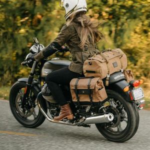 Torby Duffel Retro Wodoodporna torba z dużą pojemnością motocykl tylna jeździec bagaż siedziska