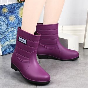 Buty deszczowe gumowe buty dla kobiet buty deszczowe komfort wsuwany wodoodporny galoshes butę ogrodową buty woda gumowe buty deszczowe botas de lluvia 230912