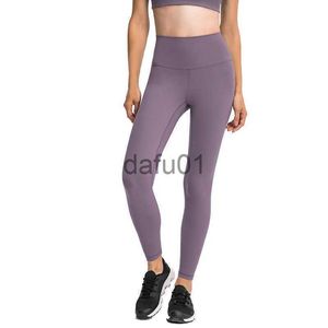 Aktif pantolon basit çıplak his ince yoga pantolon yerleşik yüksek bel elastik dokuz nokta pantolon kadınlar fitness egzersiz spor salonu X0912