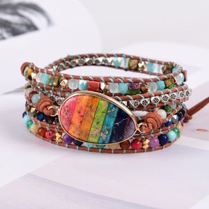 Bangle Boho Wrap Bracelet Chakra Friendship Bracelets Women Vegan Jewelry Unique Sister Gifts Drop 230911