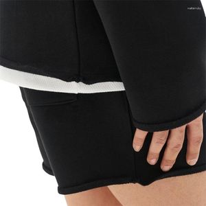 Shorts masculinos Homens S Sports Active Track Cordão Cintura Elástica Treino Curto Streetwear Hem Rolado com Bolsos