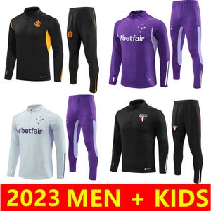 2023 2024 Cruzeiro futbol ceketi eşofmanları 23/24 Maillots de Foot Internacional Futbol Eğitim Takım Flamengo Uzun Kollu Jogging Camiseta Setleri