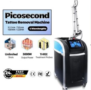 SPA verwenden Pico Second Tattoo-Entfernungslaser vertikal 1064 532 755 nm Nd Yag Laser Augenbrauenpigment Tattoo Pigmententfernungsmaschine mit 3500 Watt 450 PS Laser
