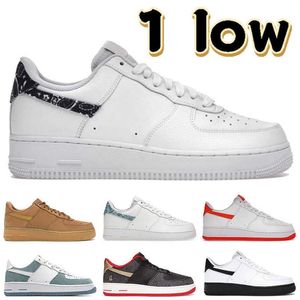 Shoes Running 1 low mens running shoes Chinese Year LX Paisley white black blue flax multi-color orange men trainers women sneaker252r