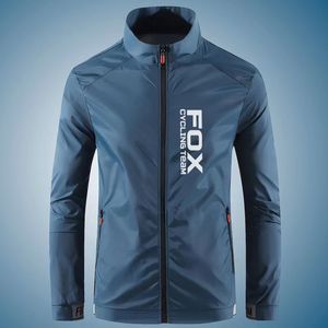 Radfahren Jacken Radfahren Team Sommer Anti-UV Dünne Jacke Fahrrad Racing Windjacke Outdoor Sportwear Mantel Mode männer Mountainbike Jacke 230911