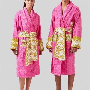 Projektant szaty do kąpieli długie miłośnicy bluzy pary Luksusowy styl luksusowy europejski druk w 100% bawełniany luksusowy para blayrobe whol305v
