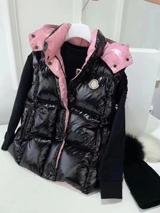 gilet per bambini felpe con cappuccio per bambini gilet cappotti bambino designer con cappuccio senza maniche spesso caldo capispalla marchio di lusso top fasion ragazzi ragazze designer capispalla bianco nero